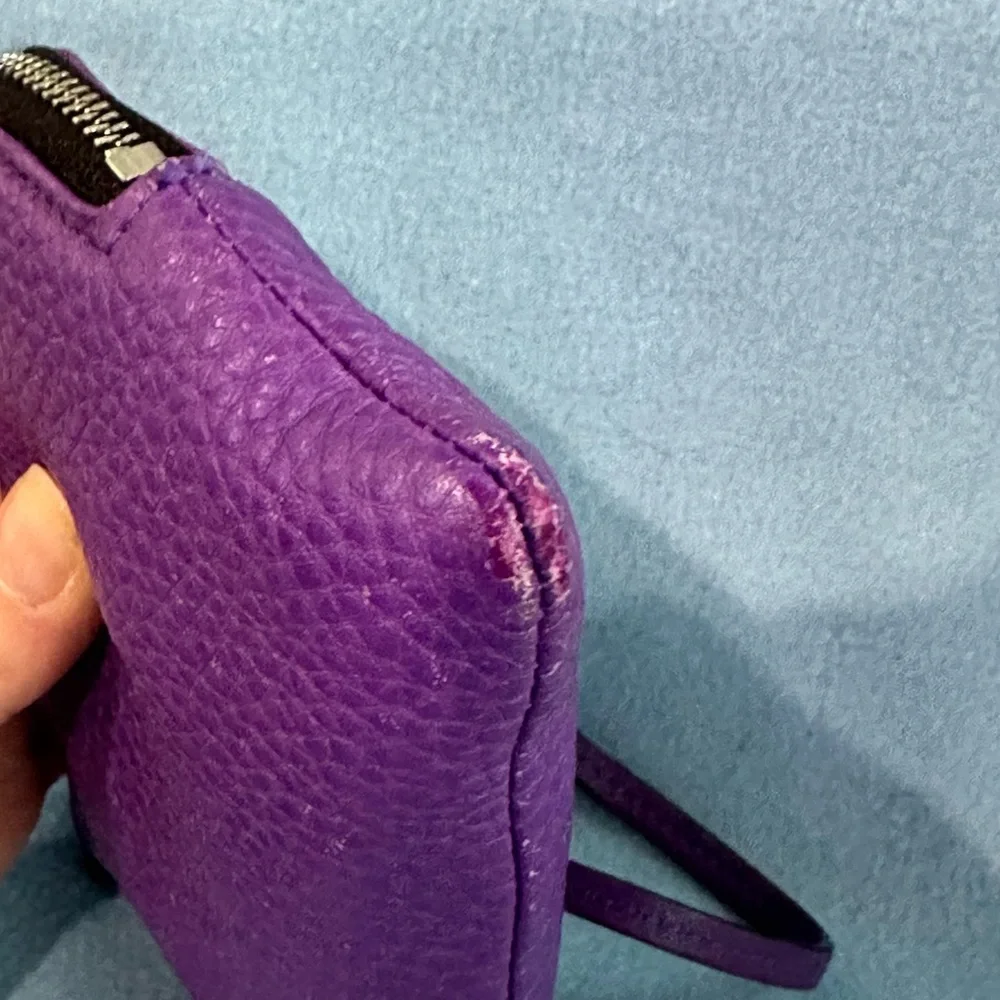 Coach purple leather wristlet /clutch /wallet - Picture 6 of 8